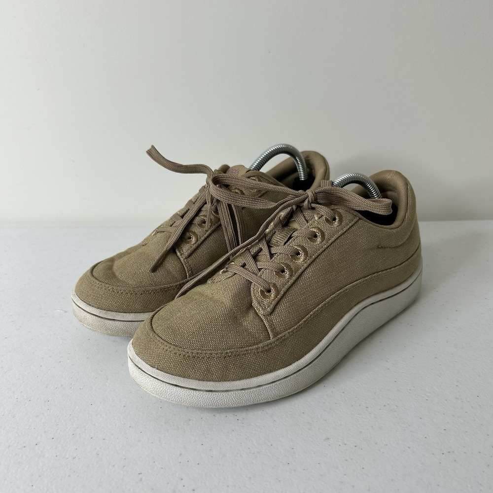 Allbirds Sneakers Women's Size 7 Canvas Pacers Tan Beige Casual Brown Shoes